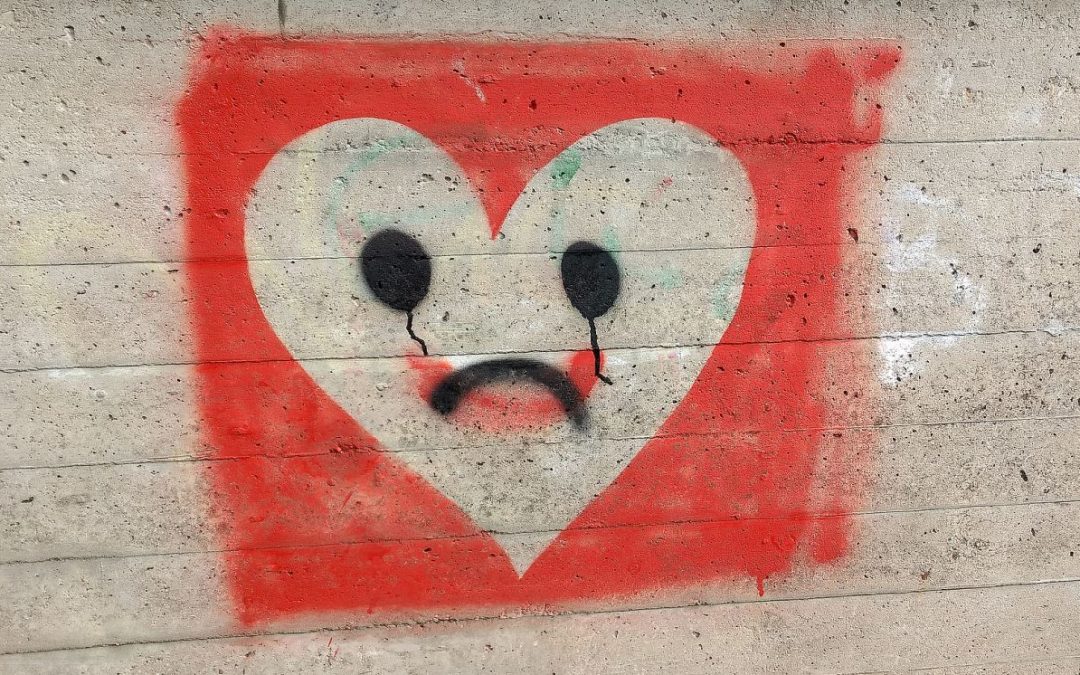 Graffiti trauriges Herz (Foto: W. Russow)